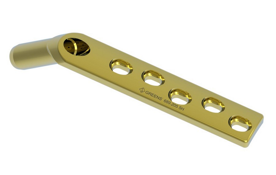 DHS Barrel Plate with DCP Hole AO type, 135°- Long (Barrel length- 38mm)	